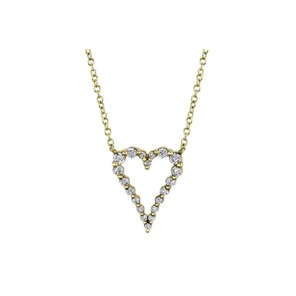 Diamond Open Heart Necklace