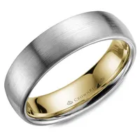 Wedding Band in 14K W&Y Gold