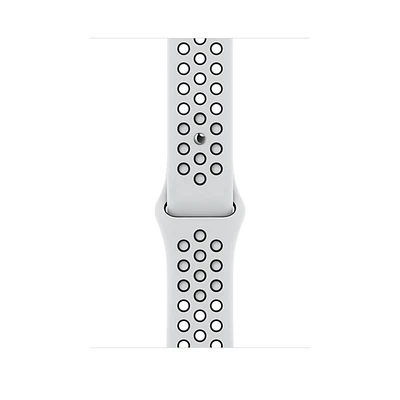 Apple 41mm Pure Platinum/Black Nike Sport Band - Regular