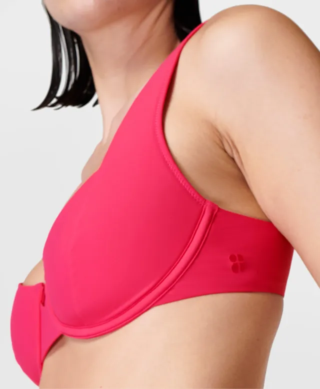 Sweaty Betty Stamina Workout Bra Sparkling Pink Size XS
