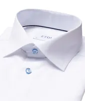 Slim-Fit Twill Shirt with Blue details