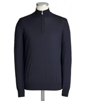 Half-Zip Wool-Cashmere Sweater