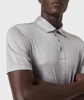 Slim-Fit Silk-Cotton Jersey Polo