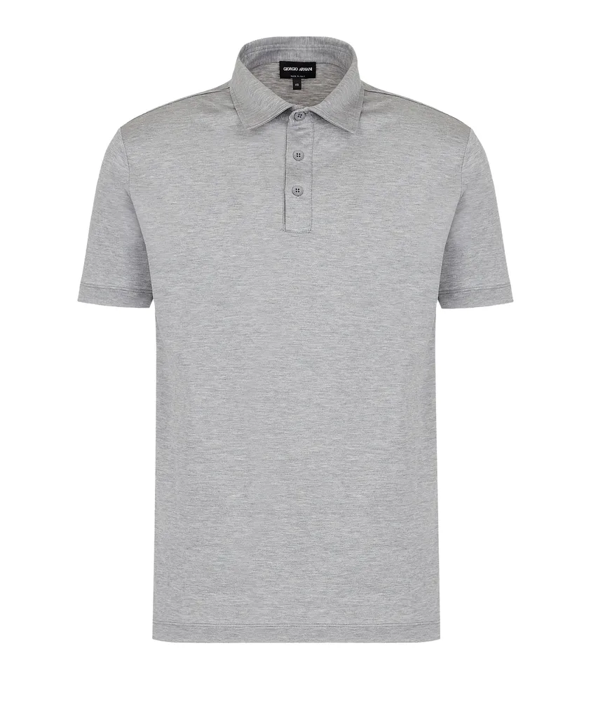 Slim-Fit Silk-Cotton Jersey Polo