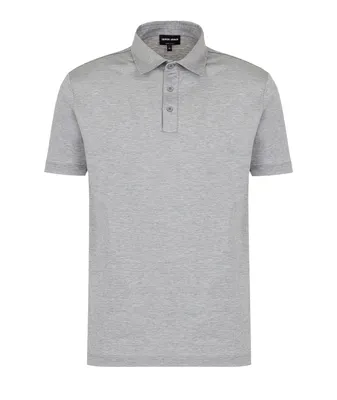 Slim-Fit Silk-Cotton Jersey Polo