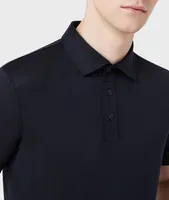 Slim-Fit Silk-Cotton Jersey Polo