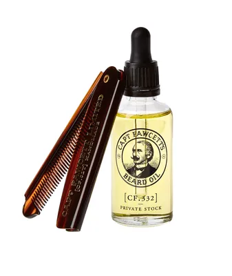 Beard Oil and Beard Comb Gift Set