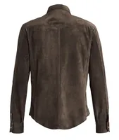 Calfskin Suede Shirt Jacket