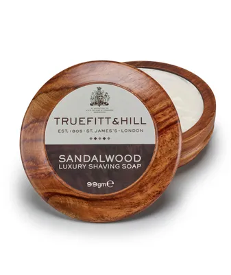 Sandalwood Lux Shaving Soap in Wooden Bowl