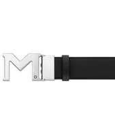 Reversible M Buckle Leather Belt