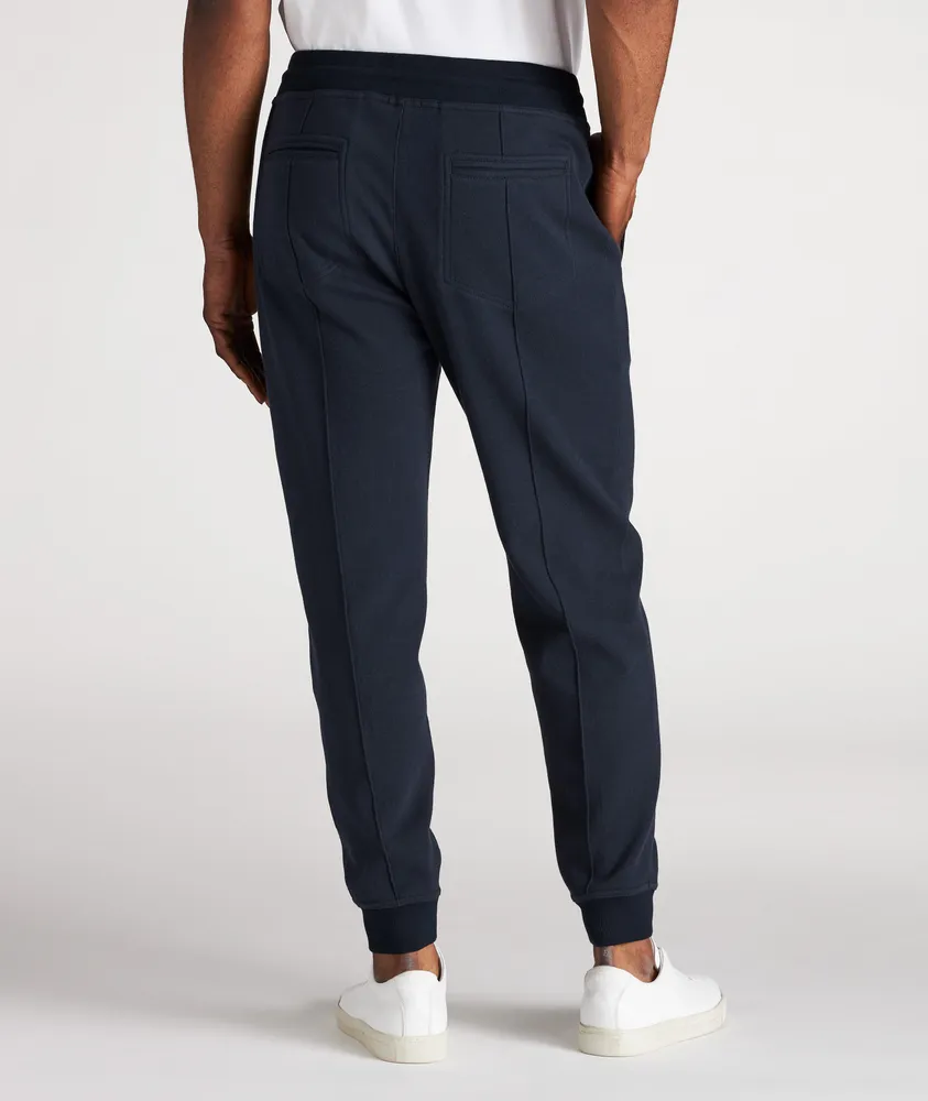 Cotton Pleated Drawstring Joggers