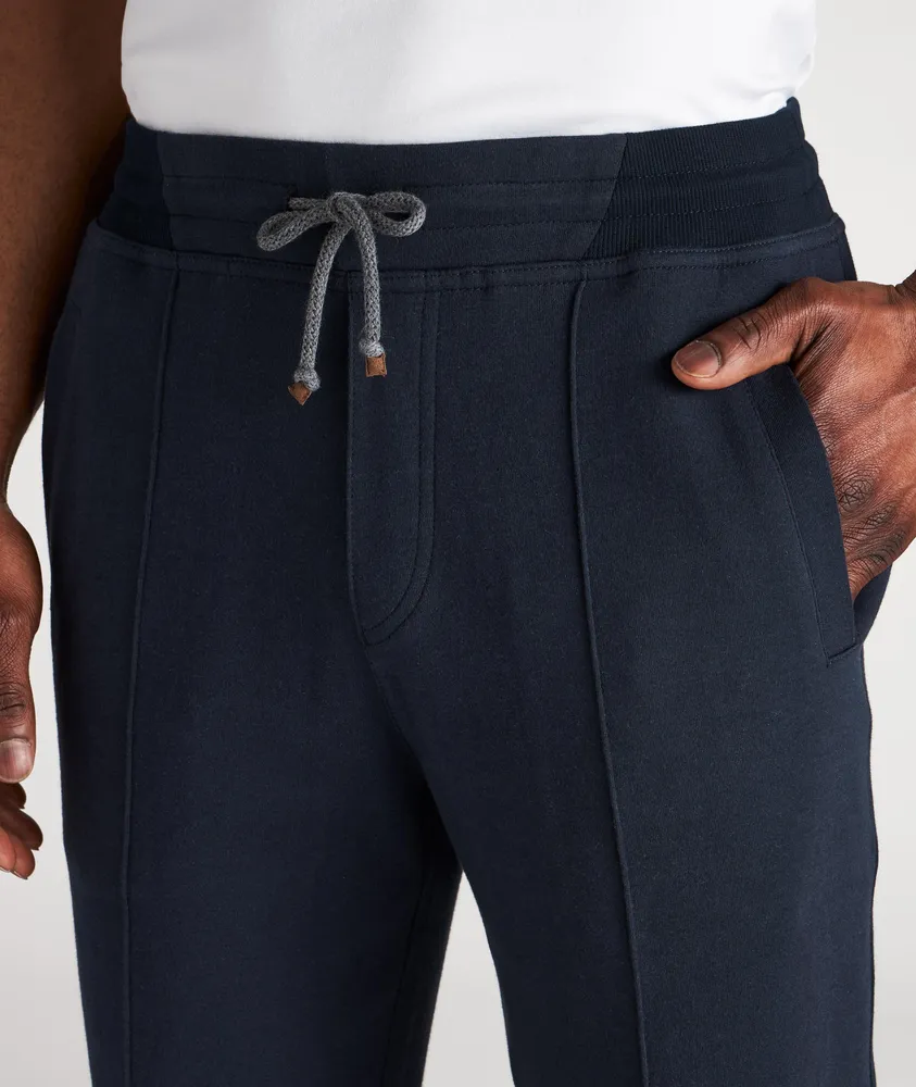 Cotton Pleated Drawstring Joggers