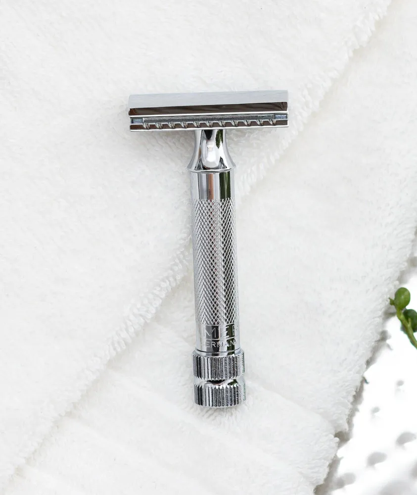  Double Edge Safety Razor, Straight Cut, Extra Thick Handle