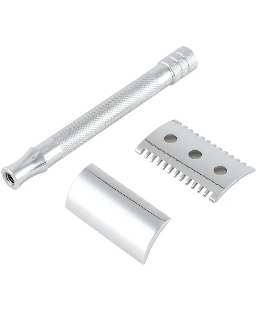  Double Edge Safety Razor, Open Tooth Comb, Extra Long Handle
