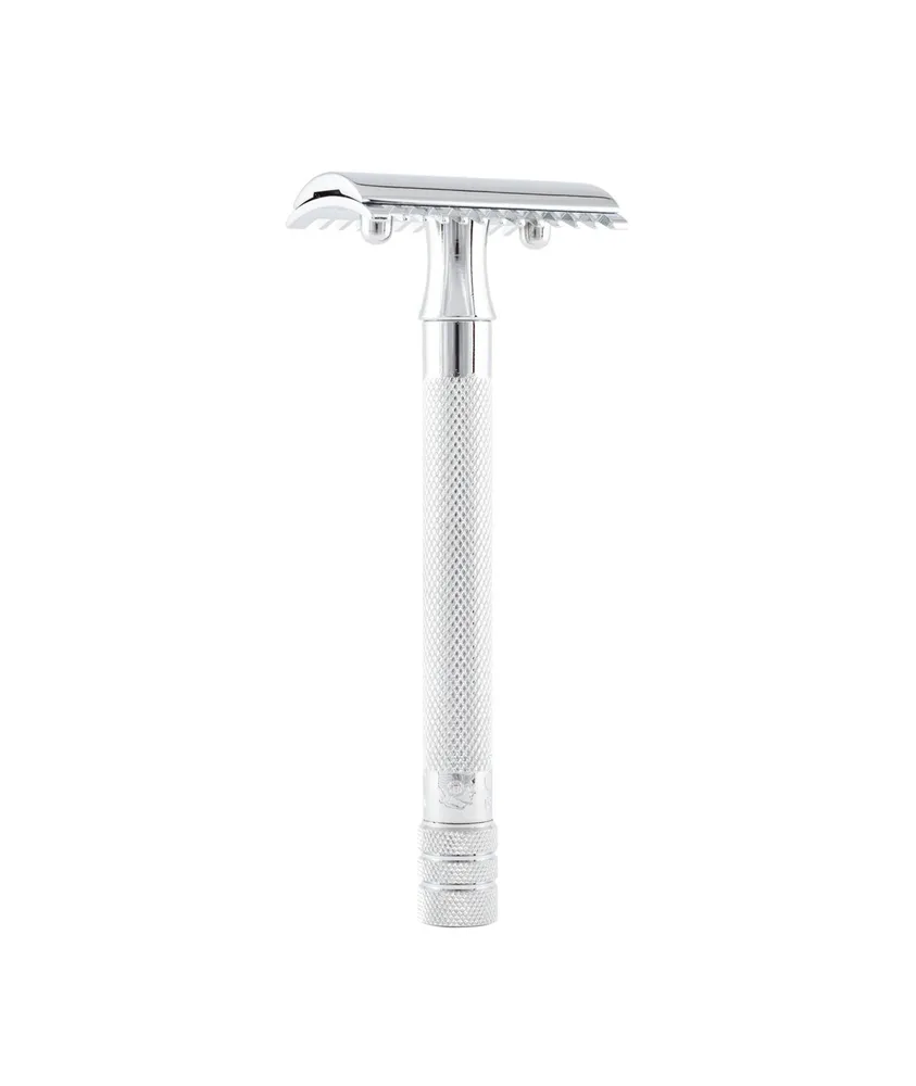 Double Edge Safety Razor, Open Tooth Comb, Extra Long Handle