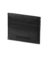 Logo Embossed Tumbled Leather Card Holder