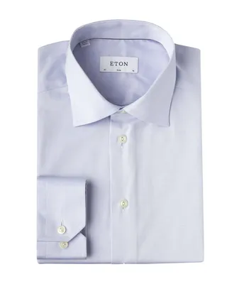 Slim-Fit Cotton Twill Dress Shirt