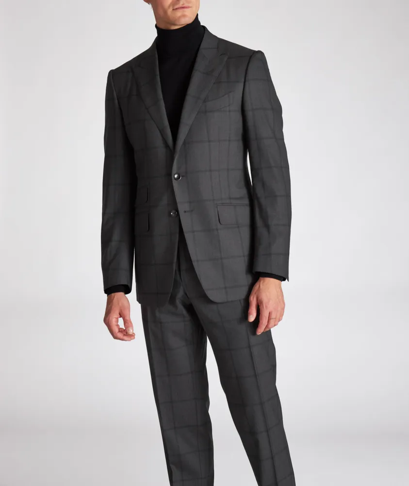 TOM FORD + O'Connor Windowpane Checked Wool Suit | Square One