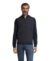 Josh Full Zip Nylon Front Sweater