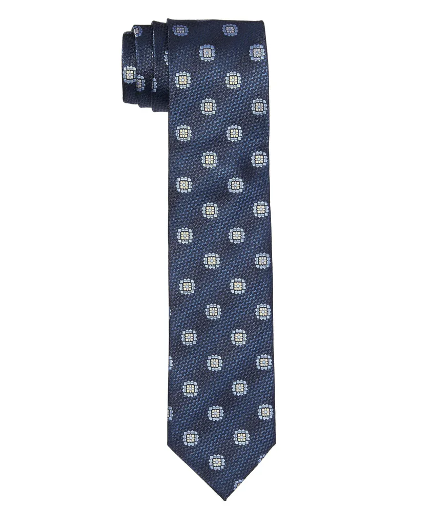 Neat-Printed Silk Tie