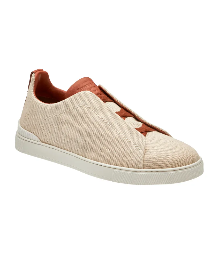 Triple Stitch Canvas Slip-On Sneakers