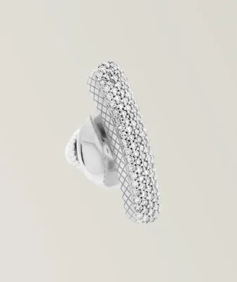 Diamonded Sterling Silver Baton Pin 