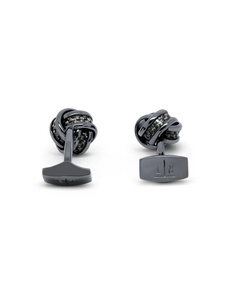 Carbon Fibre Knot Cufflinks