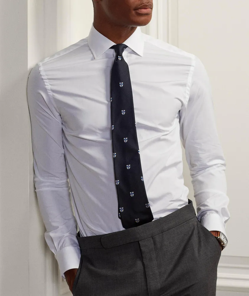 Contemporary-Fit Cotton Blend Dress Shirt