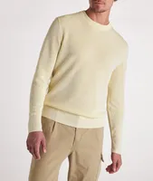 Linen-Silk Ribbed Sweatshirt