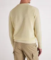 Linen-Silk Ribbed Sweatshirt