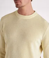 Linen-Silk Ribbed Sweatshirt