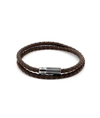 Pop Rigato Braided Leather Bracelet