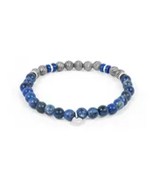 Argento Graffiato Sodalite Beaded Bracelet