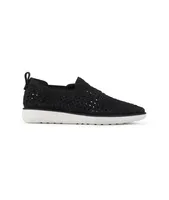Woven Leather Slip On Sneakers
