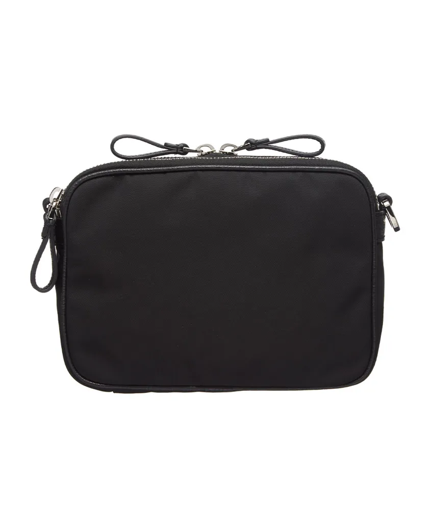 Leather & Nylon Crossbody Bag