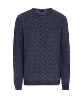 Wool-Blend Jacquard Chevron Sweater