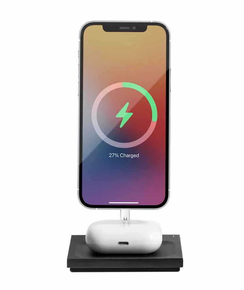 Rise 2-in-1 Wireless Charger MagSafe Compatible Slate