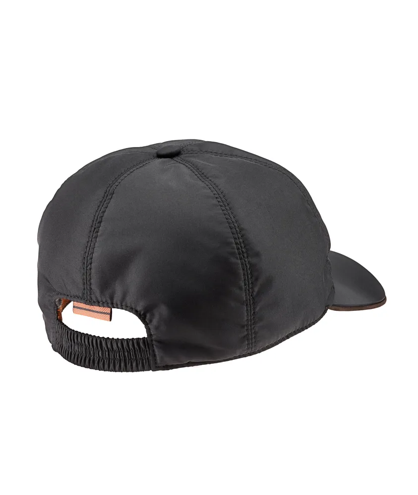 Metallic Logo Plaque Nylon Baseball Cap