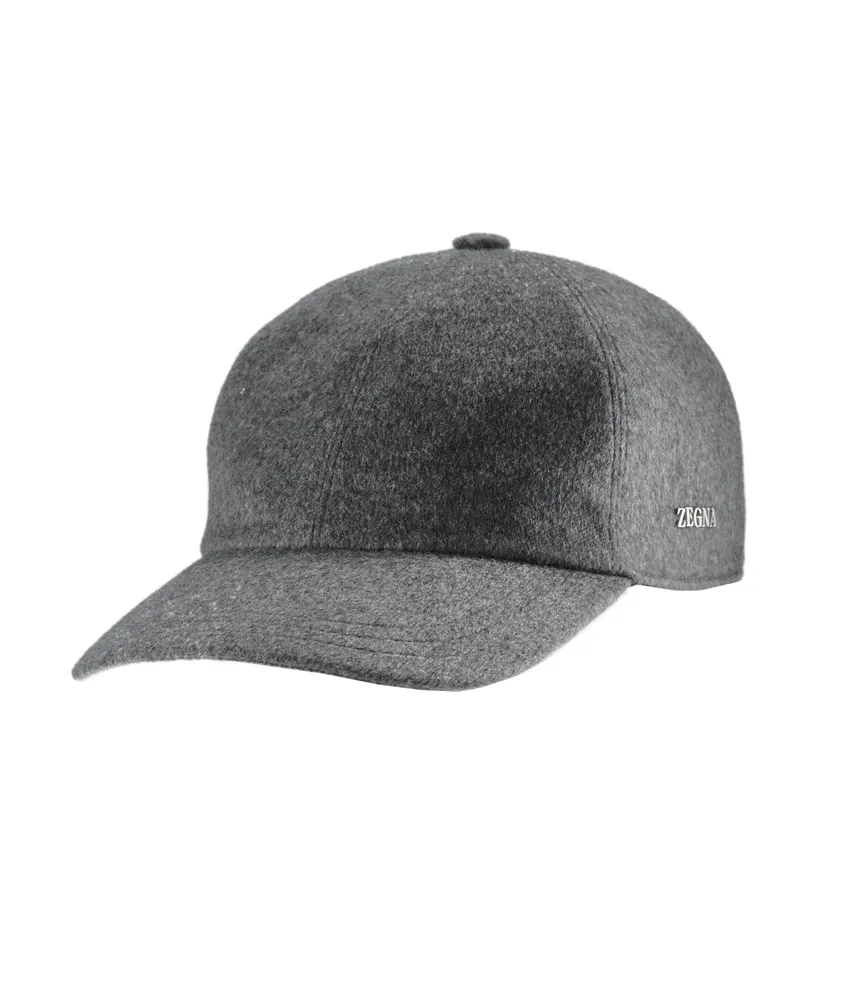 Logo Embroidered Metallic Cashmere Baseball Cap