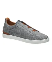 Triple Stitch Chevron Mélange Wool Sneakers