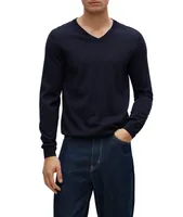 V-Neck Virgin-Wool Sweater