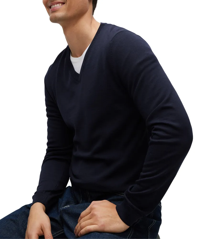 V-Neck Virgin-Wool Sweater