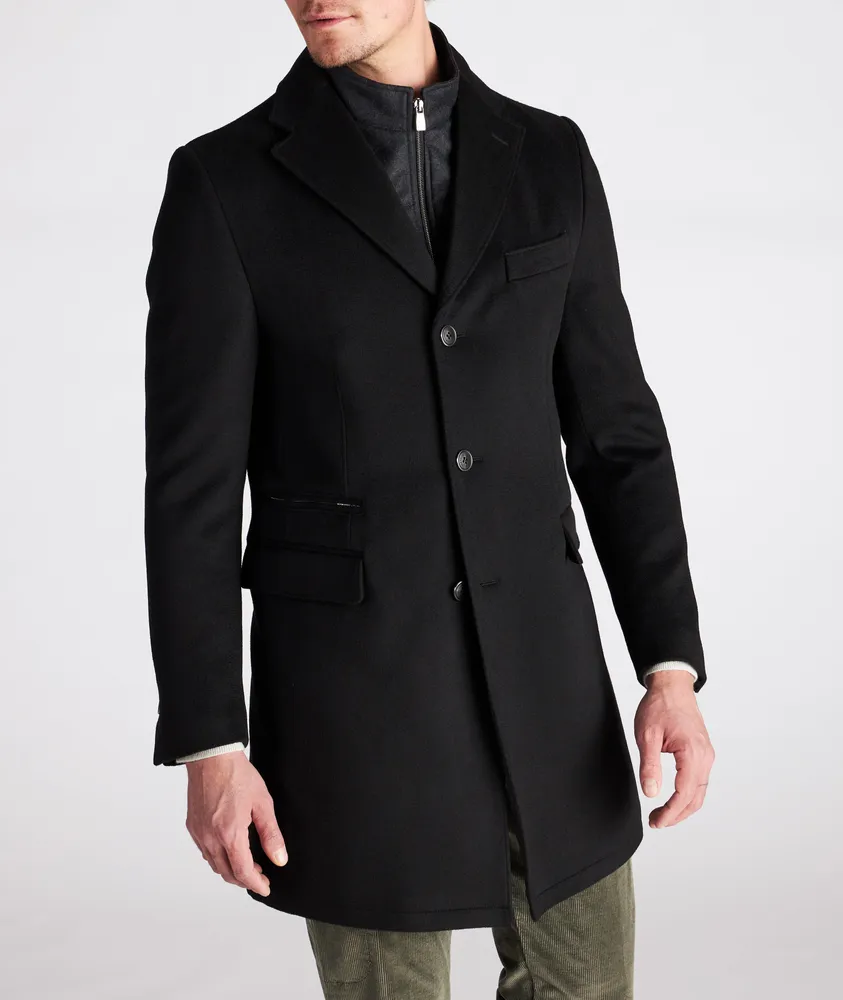 Water-Resistant Virgin Wool Coat