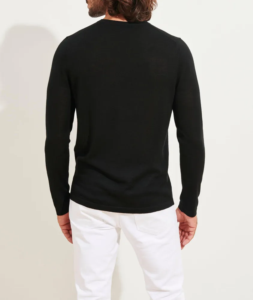 Extra-Fine Merino Wool V-Neck Sweater