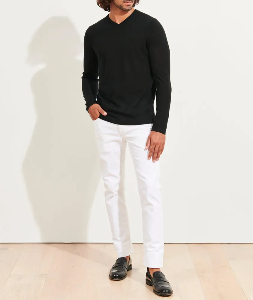 Extra-Fine Merino Wool V-Neck Sweater