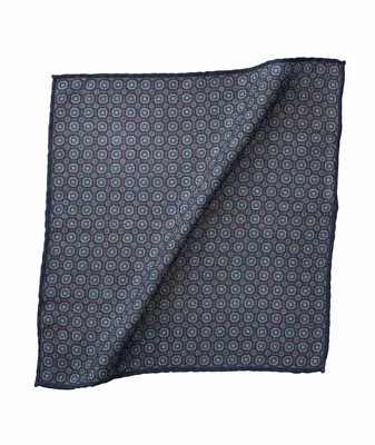 Wool Medallion Pattern Pocket Square