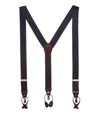 Solid Leather Suspenders