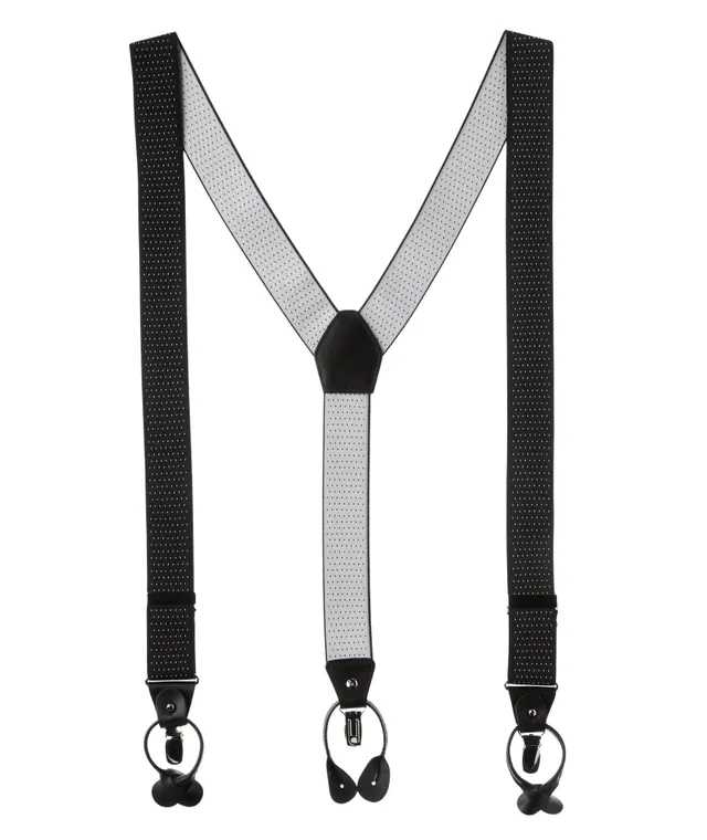 Suede Y-Back Suspenders Bow Tie Set