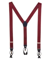 Diamond Jacquard Leather Suspenders