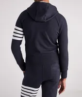 4-Bar Sleeve Zip-Up Hooded Sweater